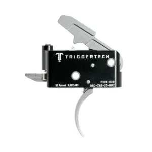 TriggerTech AR15 Adaptable Curved Trigger 2 Stage Adjustable Stainless Steel/Black