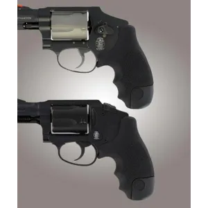 Hogue S&W J Frame Round Butt Centennial/Polymer Bodyguard Rubber Tamer Grip - Black