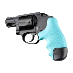 Hogue Rubber Tamer Grip for S&W J Frame Round Butt Centennial/Polymer Bodyguard -Aqua