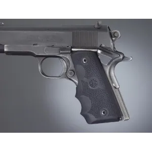 Hogue Colt Officer Rubber Grips with Finger Grooves Black