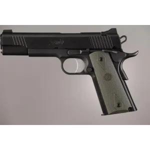 Hogue Colt Government Grips .45, 1911 Rubber Grips Panels, Checkered with Diamonds - OD Green