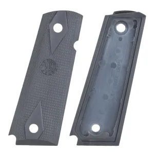 Hogue Colt Government Grips .45, 1911 Rubber Grips Panels, Checkered - Pewter