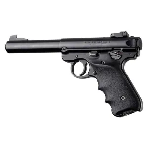 Hogue Ruger MKIV Rubber Grip with Finger Grooves and Right Hand Thumb Rest Black