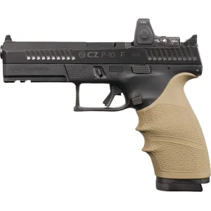 Hogue HandAll Beavertail Grip Sleeve CZ P-10 Full Size 9mm - FDE