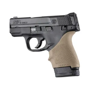 Hogue HandAll Beaver Tail Grip Sleeve S&W M&P Shield, Ruger LC9, Glock 26/27 FDE