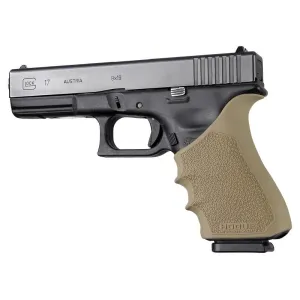 Hogue HandAll Beavertail Grip Sleeve Glock 17, G17 MOS, G17L, G22, G35, G35 MOS, G34, G34 MOS, G31, G37 Gen 3-4 FDE