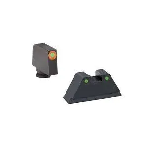 Green Tritium Round Outline Orange .315/black .394 for Glock TallSuppressor