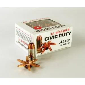 G2 Research Civic Duty Ammunition .45 ACP CHP 20/ct