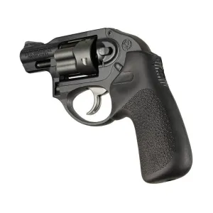 Hogue Ruger LCR/LCRx: Black Rubber Tamer Cushion Grip without Finger Grooves