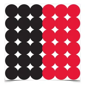 Birchwood Casey Dirty Bird Repair Pasters 1" Red and Black 432/ct
