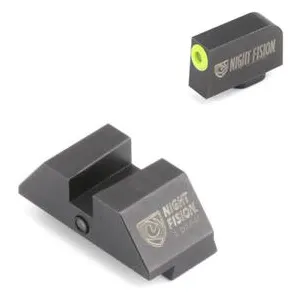 Night Fision Perfect Dot Official Student of the Gun Accur8 Night Sights w/Yellow Frnt+Blk Sq for Glock 17-39