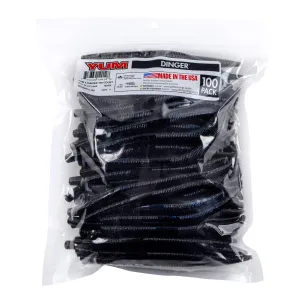 Yum Dinger 5'' Bulk 100pk Black Blue Flake