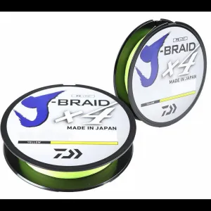Daiwa J Braid 4 strand Fl Yellow 300yd 10lb