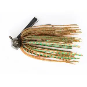 Jewel Football Jig 5/8 Grn Pumpkin/Green Flash 2pk