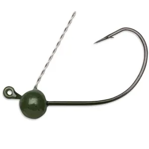 VMC Wacky Weedless Jig 1/16 Green Pumpkin 4pk