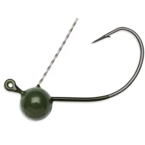VMC Wacky Weedless Jig 1/8 Green Pumpkin 4pk