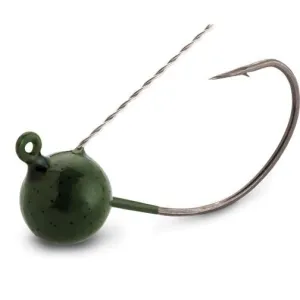 VMC Wacky Weedless Jig 3/16 Green Pumpkin 4pk