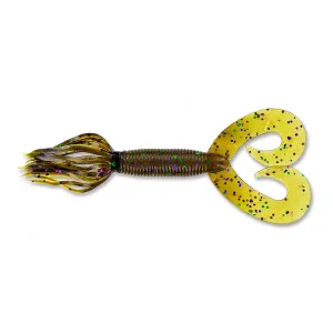 Yamamoto DT Hula Grub 4'' Green Pkn/LgGrn Purple 10pk