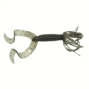 Yamamoto DT Hula Grub 5'' Smoke w/Black 10pk