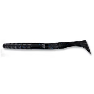 Yamamoto Swimsenko 4'' Black w/Large Blue Flk 10pk