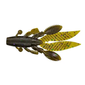 Yamamoto Flappin' Hog 3.75'' Green Pump w/Grn & Purp 7pk