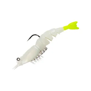 Z Man SW EZ ShrimpZ Rigged 3.5'' Glow/Chart Tail 2pk