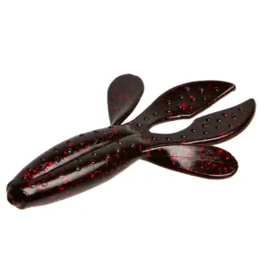 Zoom Z-Hog 4'' Black Red Glitter 8pk