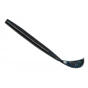 Strike King Rage Cut-R Worm Black Blue Flake