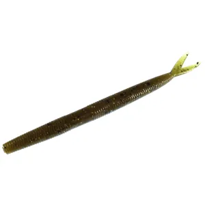 Zoom Fluke Stick Jr Green Pumpkin Magic 10pk