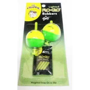 Mr Crappie Flo Glo Lighted 1 1/4'' Round Yellow/Green 2