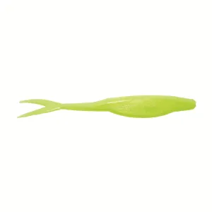 Zoom Super Fluke Jr 4'' Chartreuse Pearl 10pk