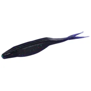 Zoom Super Fluke Jr 4'' Junebug Red 10pk