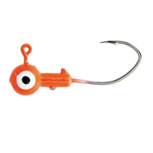 Eagle Claw Ball Head Jig Head w/Pro-V Hook 1/8 oz Orange