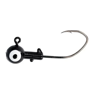 Eagle Claw Ball Head Jig Head w/Pro-V Hook 1/8 oz Black