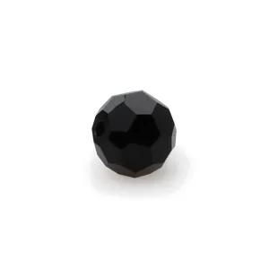 EA Lazer Faceted Glass Beads 8mm Black
