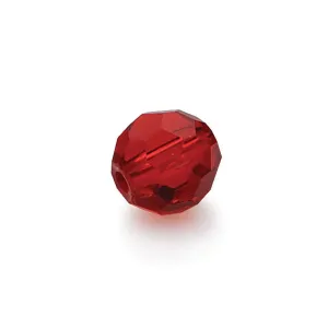 EA Lazer Faceted Glass Beads 8mm Red