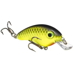Strike King Bitsy Pond Minnow Crankbait 1-1/4" 3/32 oz Black Back Chartreuse