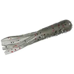 Strike King BitsyTube 2.75'' Smoke w/Red & Blk Flake 10pk