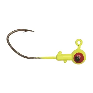 Eagle Claw Ball Head Jig Head w/Pro-V Hook 1/16 oz Chartreuse
