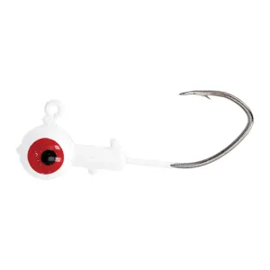 Eagle Claw Ball Head Jig Head w/Pro-V Hook 1/32 oz White