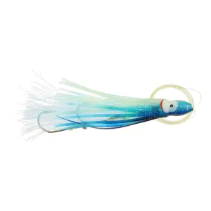 P-Line Rigged Squid Skirt 4.5'' Glow/Blue Black Stripe