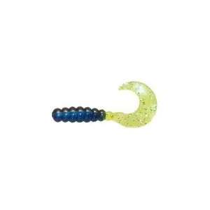 Southern Pro Hot Grub 2'' Black/Blue Chartreuse 8pk