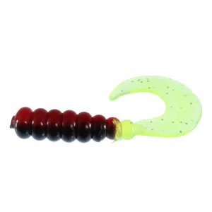 Southern Pro Hot Grub 2'' Black/Red Chart Sparkle 8pk