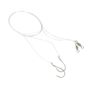 P-Line Snelled Delta Special Hook 2/0 #20 LN 2pk