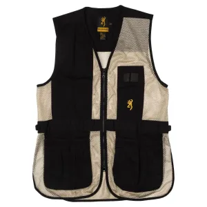 Browning Trapper Creek Mesh Shooting Vest Black and Tan L