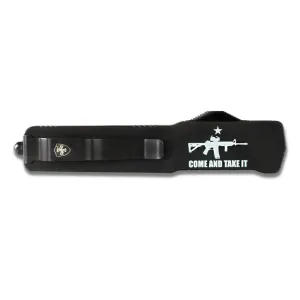 Templar Knives Premium Weighted Come and Take It Slim Knife 3-1/8" Drop Point Blade Black