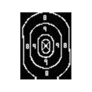 Speedwell Official NRA Police Qualification Silhouette Target Repair Center - 500/Pack
