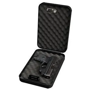 Bulldog Personal Safe W/Steel Combo Lock & Security Cable Blk Exterior 9.5X6.5X2