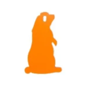 Champion Impact Steel Hanging Animal Targets 1/4" Prairie Dog Orange
