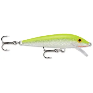 Rapala Original Floating Lure 03 Crankbait 1-1/2" 1/16 oz Silver Fluorescent Chartreuse